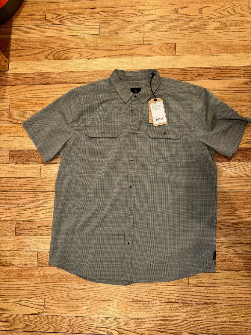 prAna Cayman Short Sleeve Button Up Aloe Green Men's XL NWT